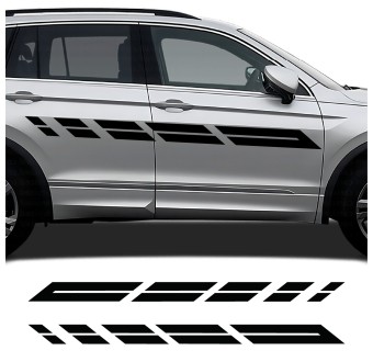 decals dynamic side stripes Volkswagen Tiguan