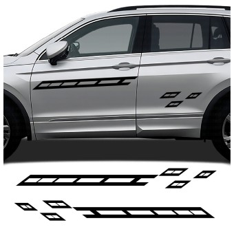 decals aerodynamic side stripes Volkswagen Tiguan