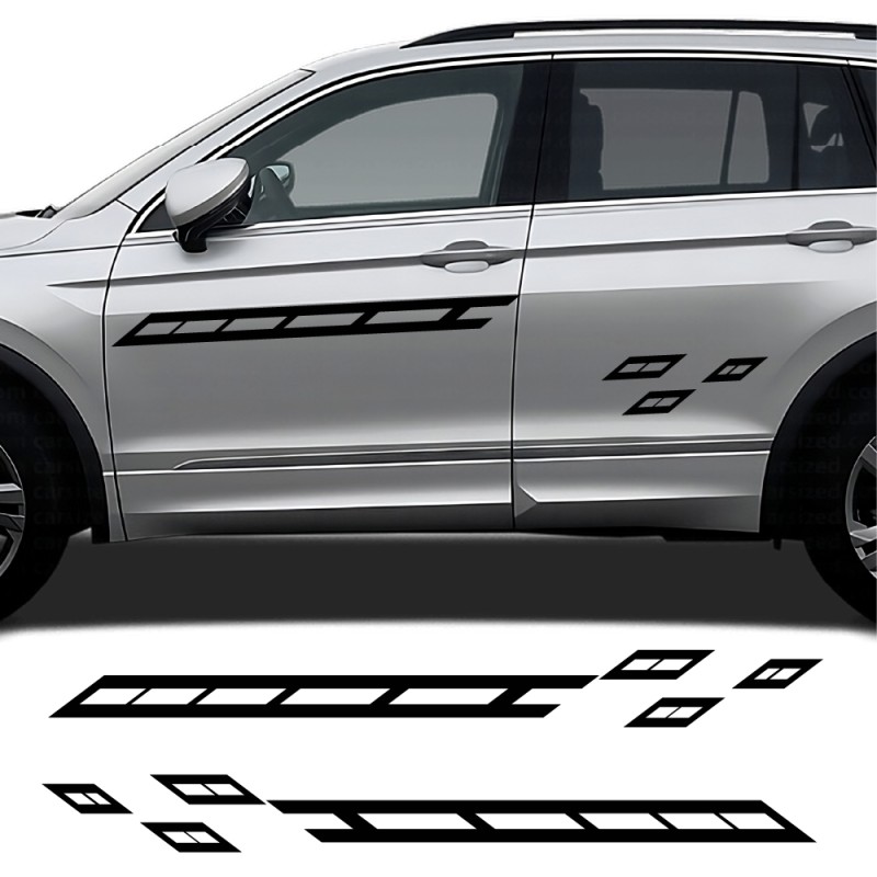 decals aerodynamic side stripes Volkswagen Tiguan