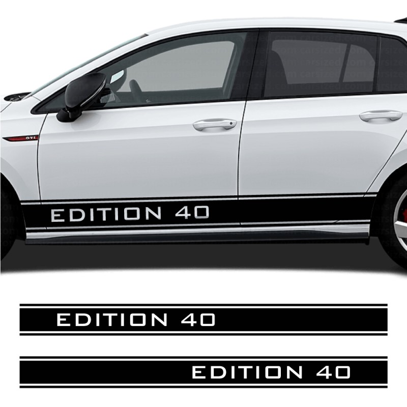 Adesivos faixas laterais Limited Edition com Volkswagen Golf