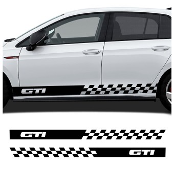 Aufkleber Racing GTI Seitenstreifen Volkswagen Golf