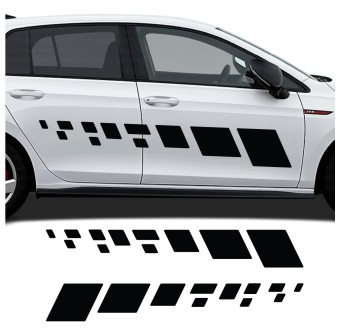 Aufkleber Seiten PixelFlow Volkswagen Golf GTI