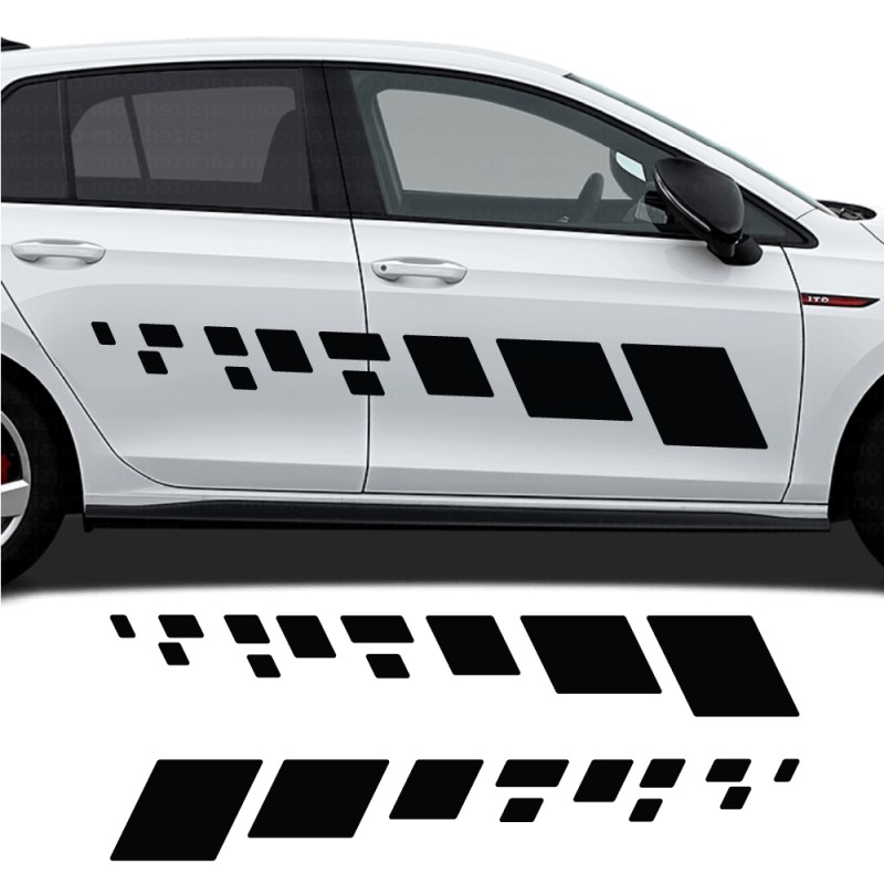 Aufkleber Seiten PixelFlow Volkswagen Golf GTI