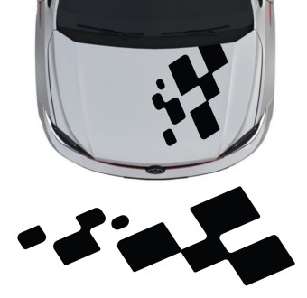 Aufkleber Motorhaube PixelRace Volkswagen Polo