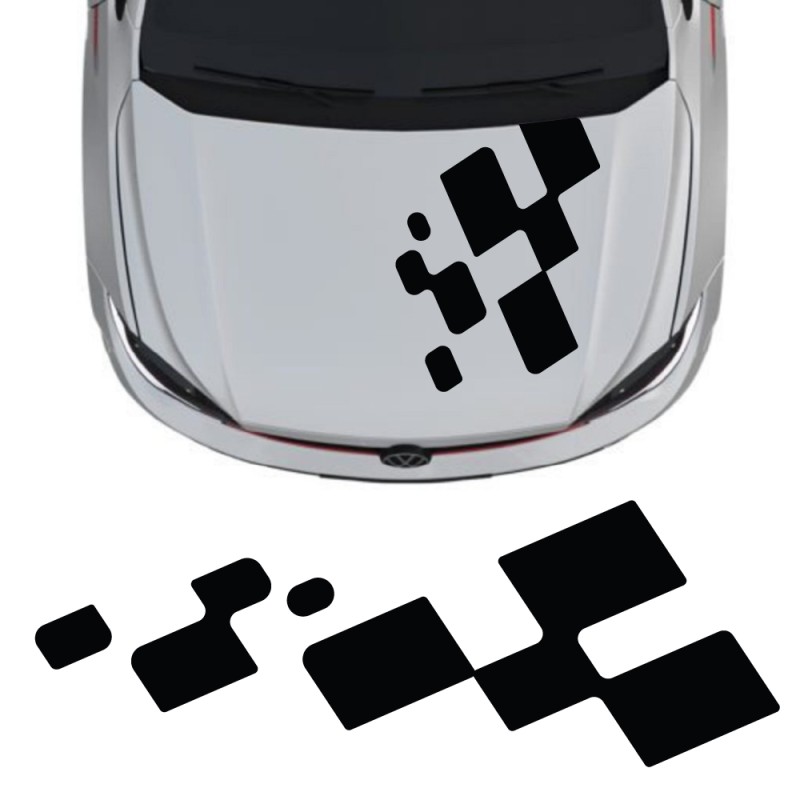 Aufkleber Motorhaube PixelRace Volkswagen Polo