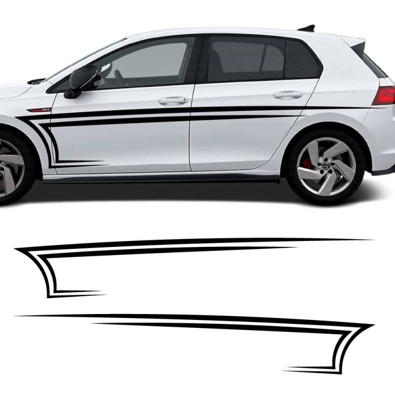 Autocolantes faixa lateral DynamicLine com Volkswagen Golf