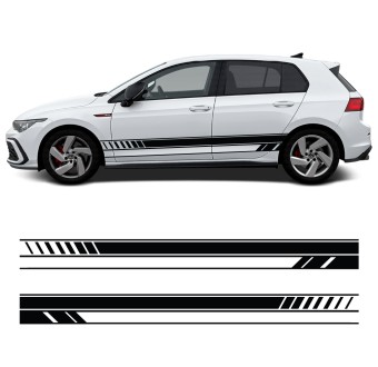 Naklejki boczny pasek Speed Stripes kompatybilny z Volkswagen Golf 8