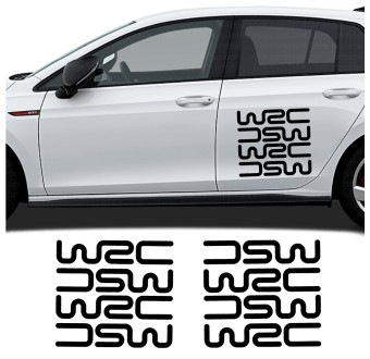 Autocollants pour voiture latéral WEC compatible avec Volkswagen Golf