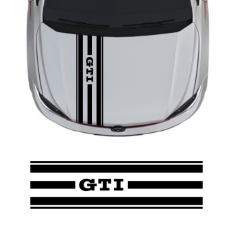 Autocollants pour voiture bande capot GTI compatible avec Volkswagen Golf GTI