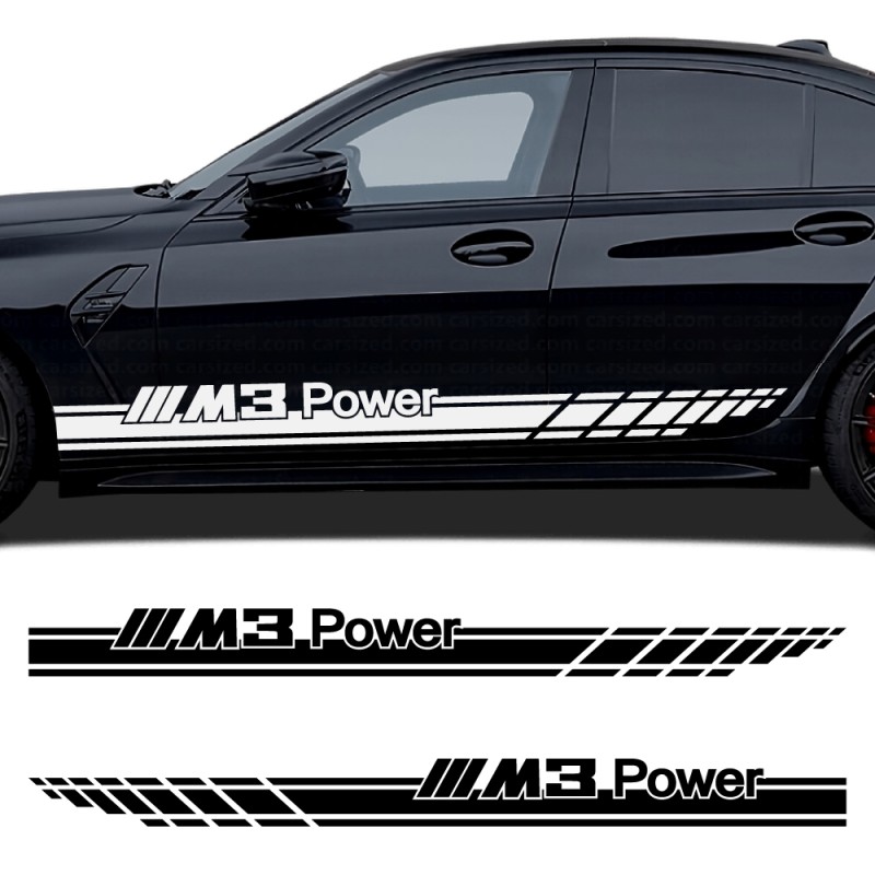 Adesivos faixas laterais M3 Power com BMW M3