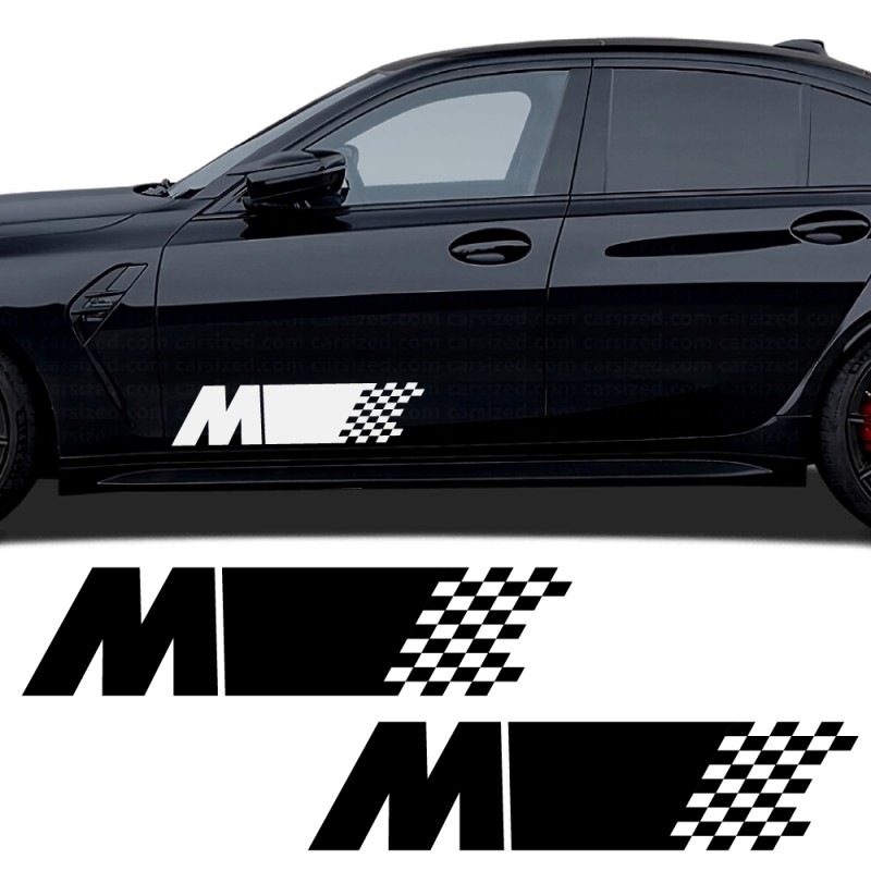 Adesivos lateral M Racing compatível com BMW M3