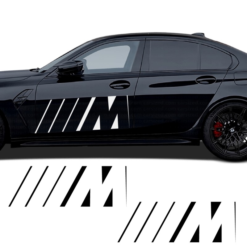 Autosticker Seiten M Stripes Racing BMW M3