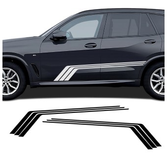 Decalcomanie striscia laterale sportiva compatibile con BMW X5