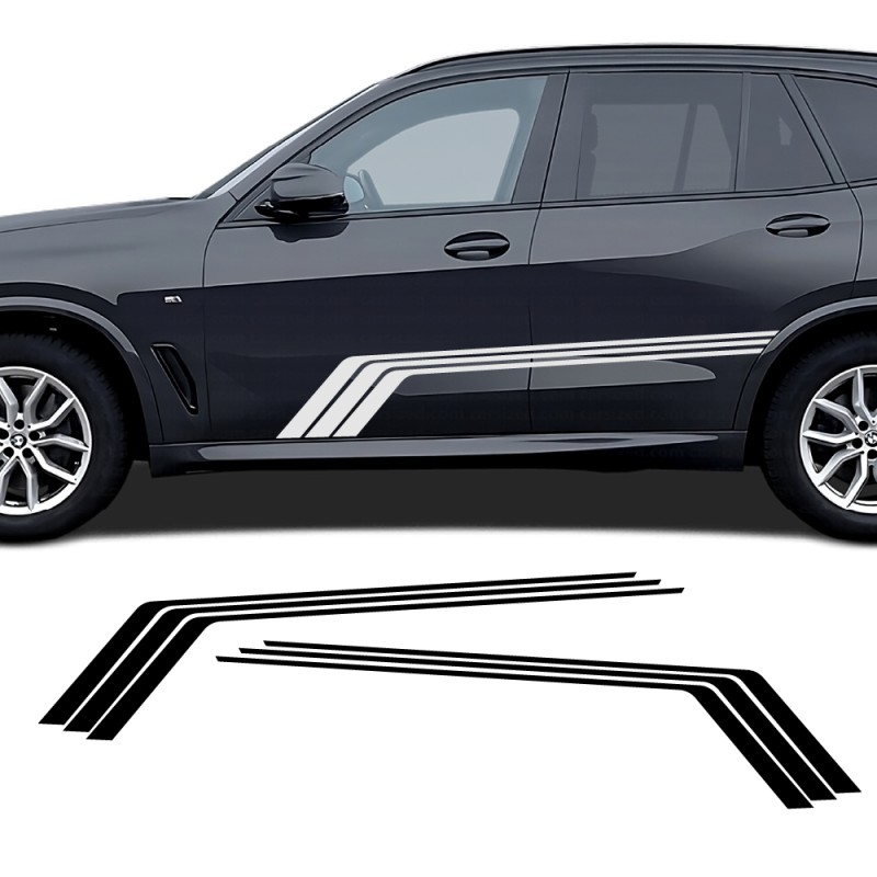 Decalcomanie striscia laterale sportiva compatibile con BMW X5