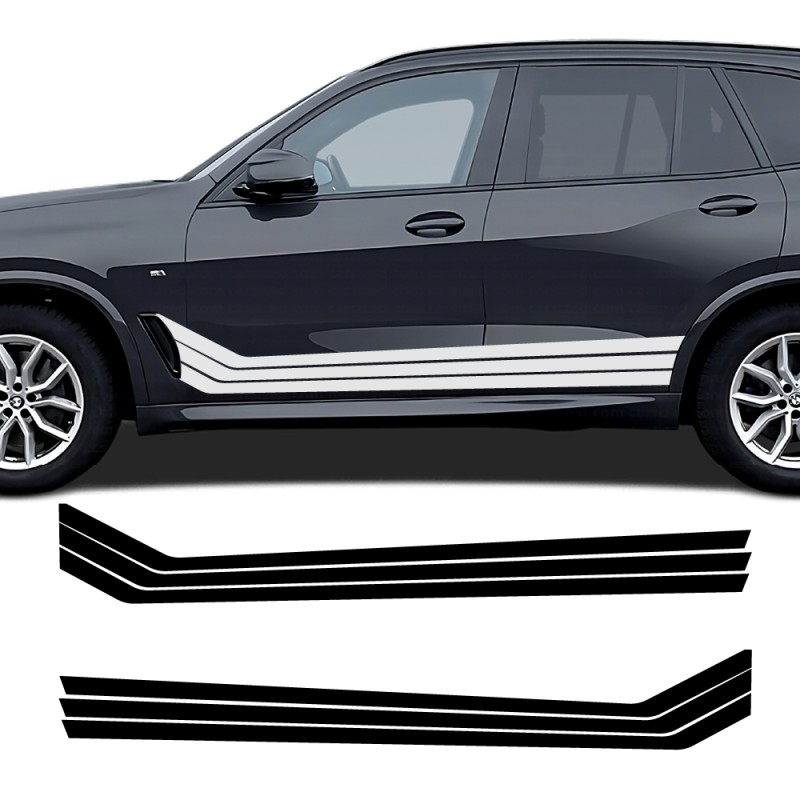 Pegatinas franja lateral triple compatible con BMW X5