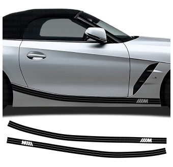 Decalcomanie striscia laterale tripla linea M compatibile con BMW Z4