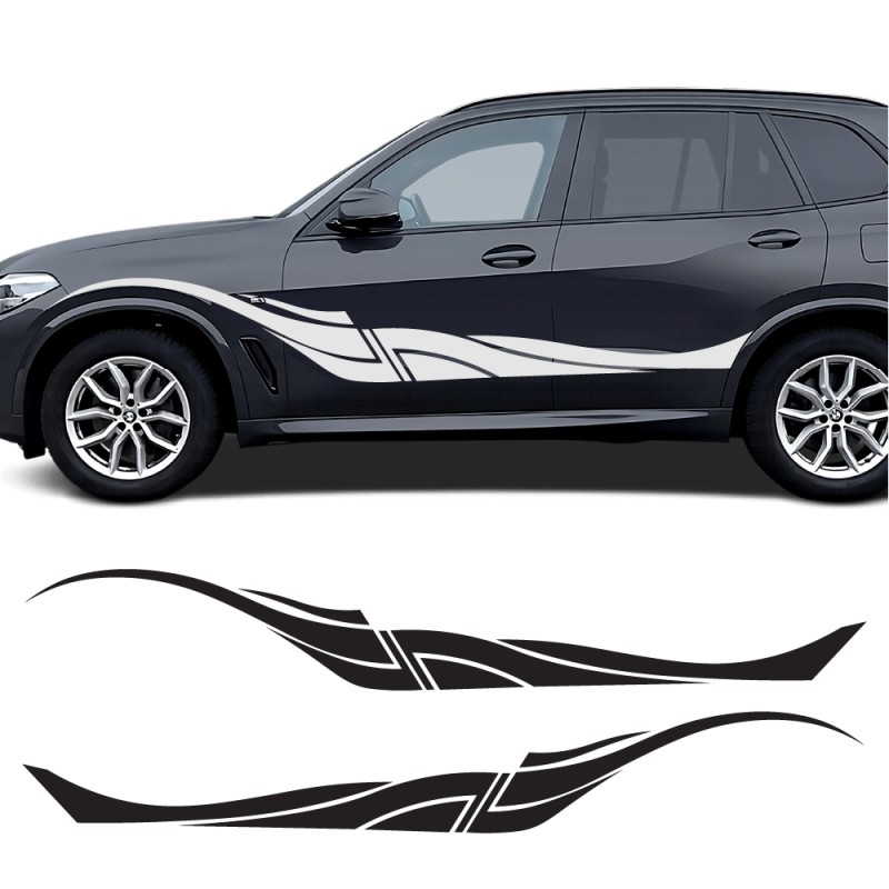 decals curved side stripe BMW X5