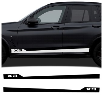 Pegatinas franja lateral con logo X3 compatible con BMW X3