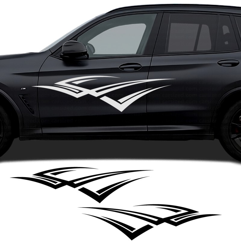 decals abstract side stripe BMW X3