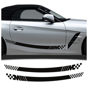 Pegatinas franja lateral con diseño racing compatible con BMW Z4