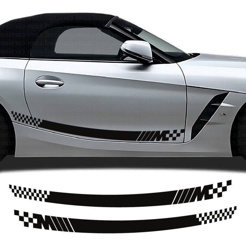 Pegatinas franja lateral con diseño racing compatible con BMW Z4