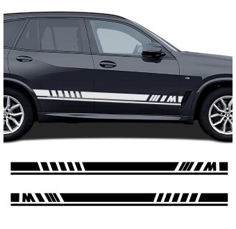 Décalcomanies pour voiture Bande latérale M Stripes compatible avec BMW X5