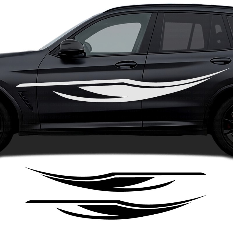 Auto-Decals Streifen lateral Wave Flow BMW X5