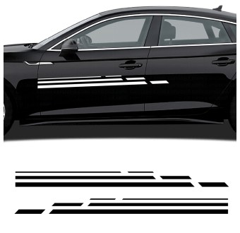 Autocollants pour voiture bande latérale Speed Line compatible avec Audi A5