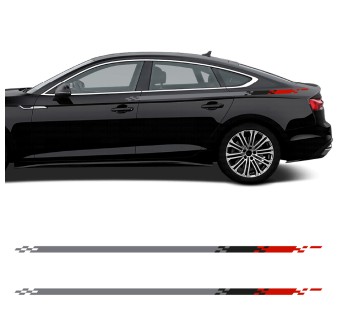 Autocollants pour voiture bande latérale Sport Racing compatible avec Audi A5