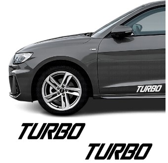 Autocollants pour voiture latéral Turbo compatible avec Audi A3