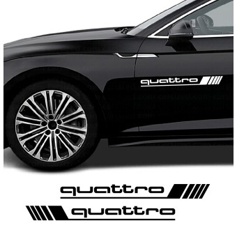 Αυτοκόλλητα αυτοκινήτου πλαϊνή λωρίδα Quattro Sport συμβατό με Audi A5