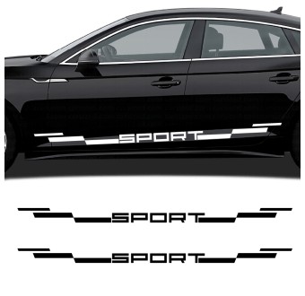 Adesivos faixa lateral Sport compatível com Audi A5