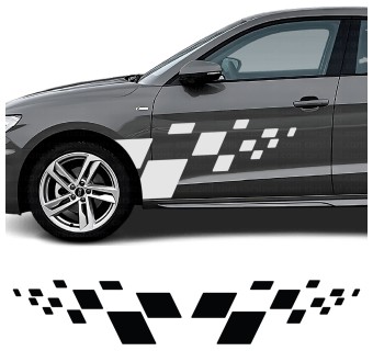 Autocollants pour voiture latérale Racing Spirit compatible avec Volkswagen Polo