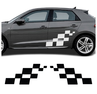 Autocollants pour voiture latérale Speed Stripes compatible avec Volkswagen Polo