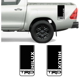 Decalques laterais verticais com Toyota Hilux