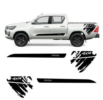 Decalques laterais Toyota com Toyota Hilux