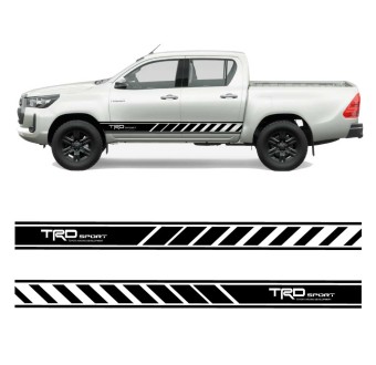 Decalques faixa lateral TRD Sport com Toyota Hilux