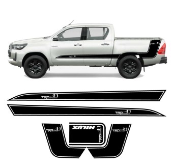 Decalques lateral TRD Sport com Toyota Hilux