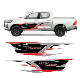 Decalques lateral TRD Sport Racing com Toyota Hilux