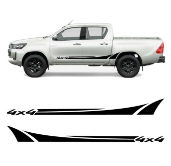 Decalques faixa lateral 4x4 Arrow com Toyota Hilux