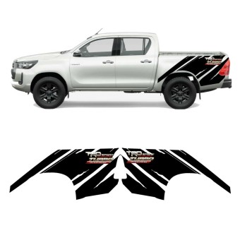 Decalques laterais TRD Turbo Sport compatível com Toyota Hilux