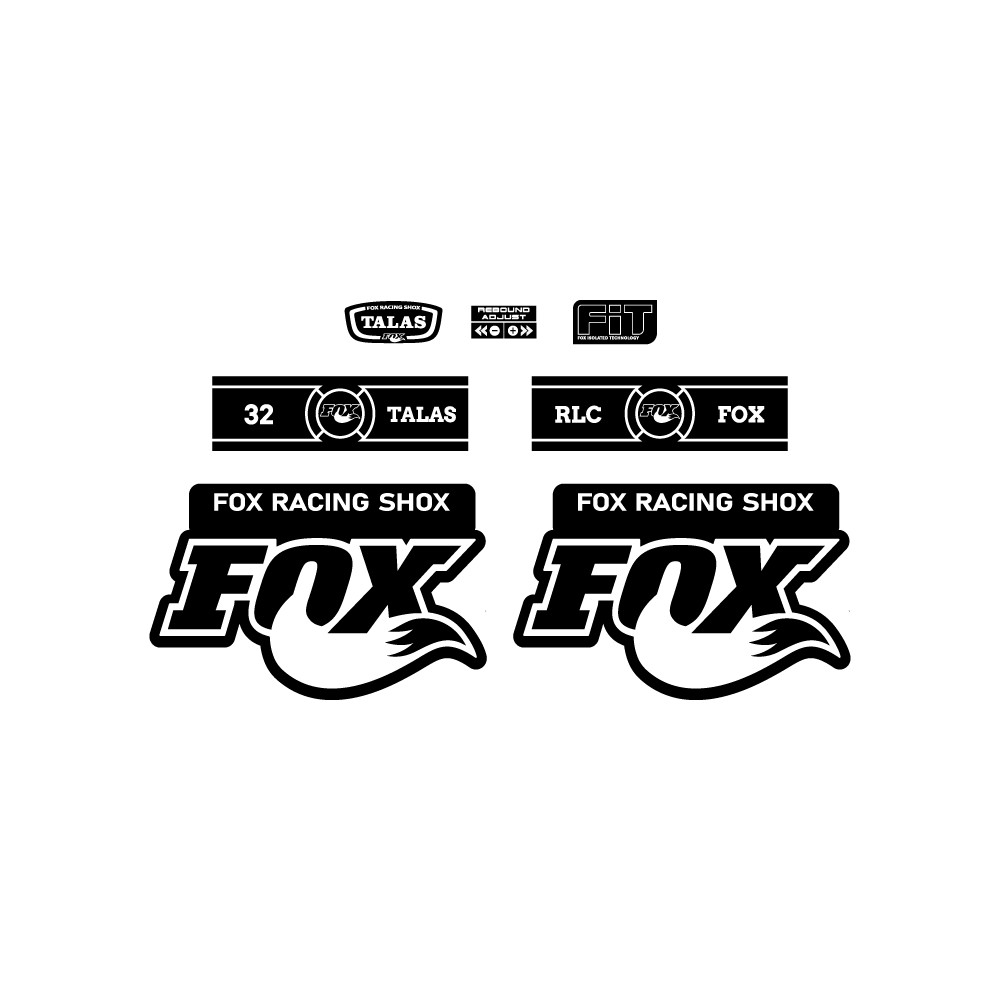 massa werkgelegenheid combinatie Fox Racing shox Talas RLC 32 fork bike stickers 26''