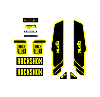 Autocolantes de Garfo de Bicicleta Rock Shox Lyrik Reba 26 - Star Sam