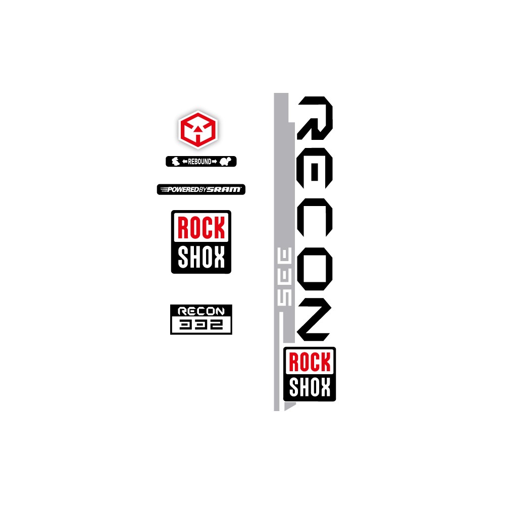 Rock Shox Recon 332 Fork Bike Sticker Choose Colour - Star Sam