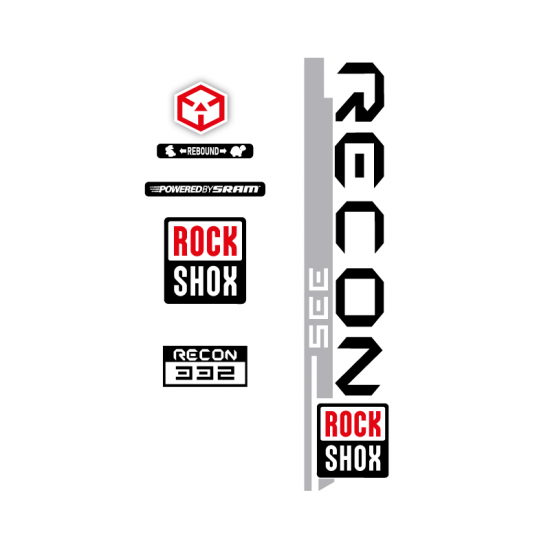 Rock Shox Recon 332 Fork Bike Sticker Choose Colour - Star Sam