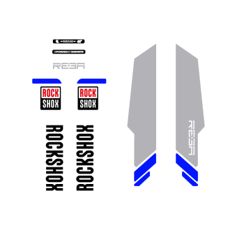 Stickers Pour Velo Fourche Rock Shox Reba 26 Base Gris - Star Sam