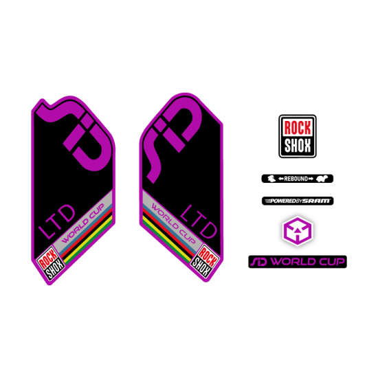 Stickers Pour Velo Rock Shox Sid World Cup LTD 26 - Star Sam