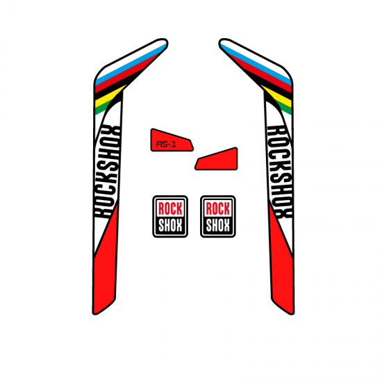 Pegatinas Bicicleta Horquilla Rock Shox RS-1 World Cup 29 - Star Sam