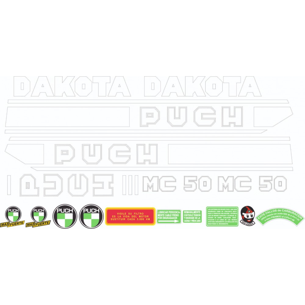 Puch Dakota 2º Serie Sticker Set Motorbike Stickers - Star Sam