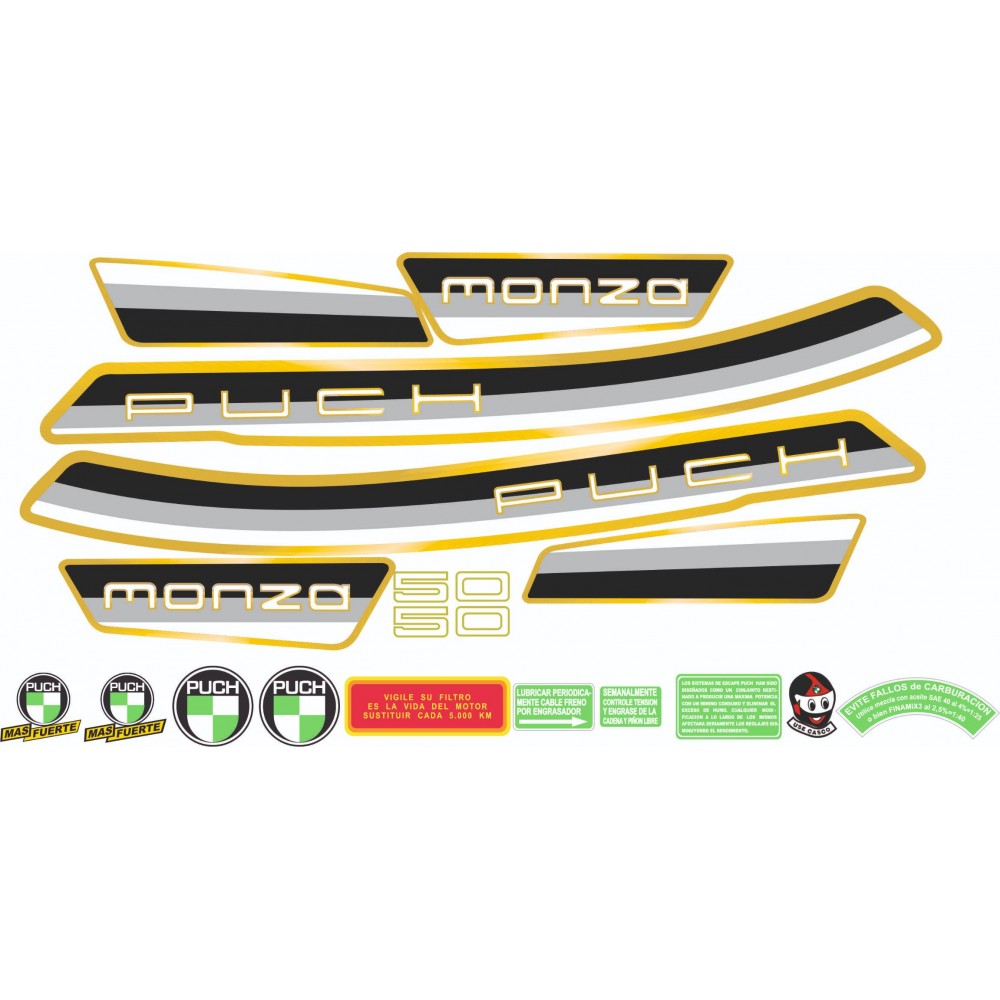 Autocollants Pour Motos Puch Monza Set de Sticker - Star Sam
